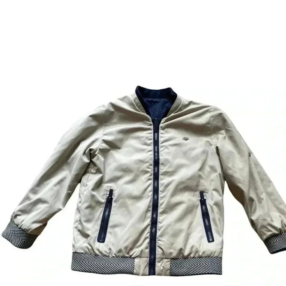 Mayoral Polka Dot Navy/ Beige Reversable Toddler Boy JacketSZ 3-4T - Picture 4 of 5